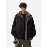 座山雕仿麂皮绒机车外套618A-H926-P115，男装工装外套，星座618A