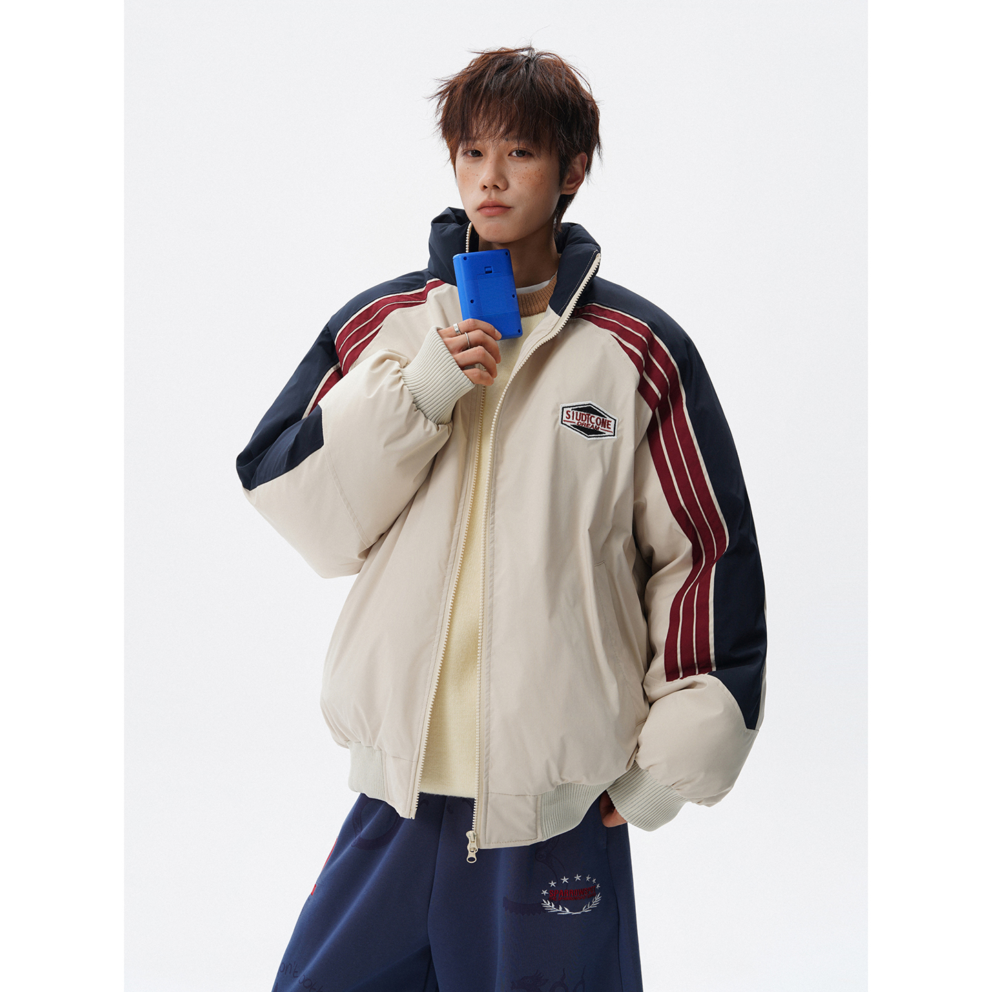 拼接宽松棉服618A-H931-P120，男装棉衣，星座618A