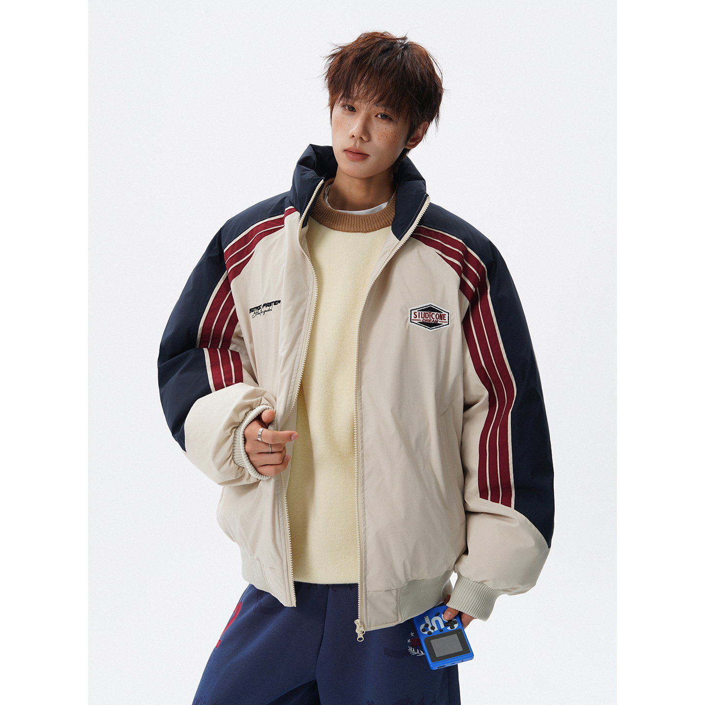 拼接宽松棉服618A-H931-P120，男装棉衣，星座618A