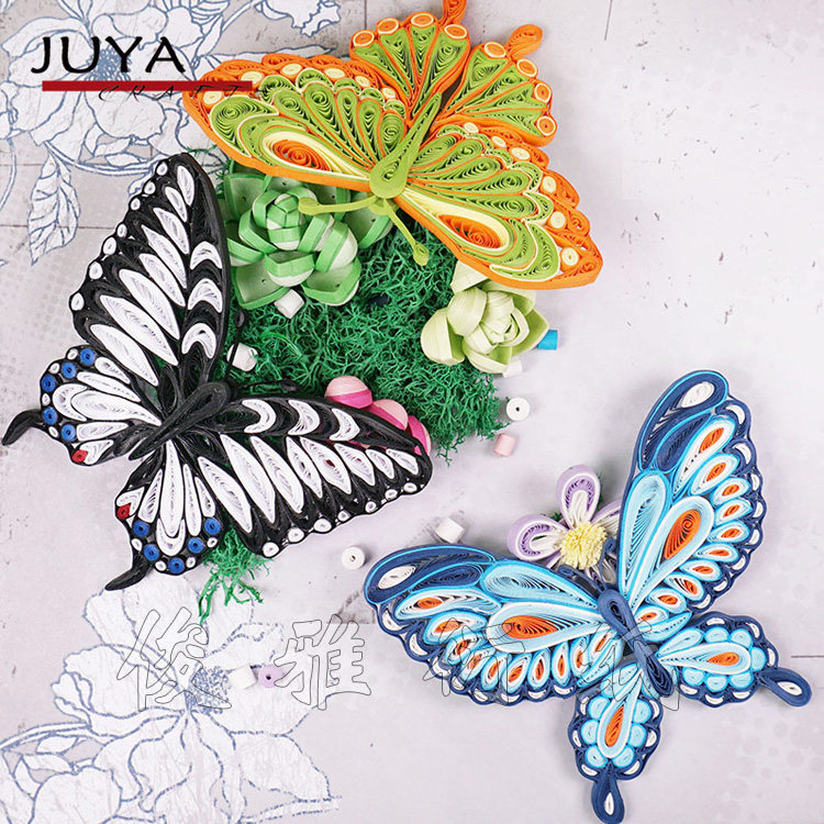 俊雅JUYA包邮双面蝴蝶立体衍纸材料包透明展示架剥离片初学送教程,文具电教/文化用品/商务用品,折纸/手工纸/衍纸,淘宝优惠券,粉丝福利购,淘宝优惠卷