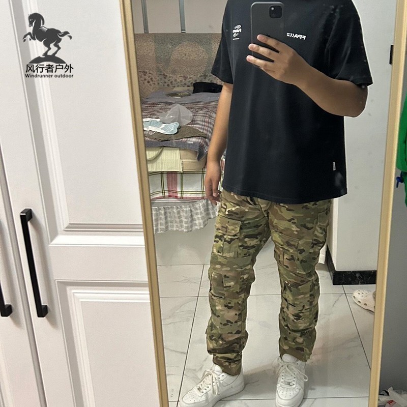特种兵CP迷彩作战工装裤户外男修身战术伞兵长裤春秋潮耐磨军训裤
