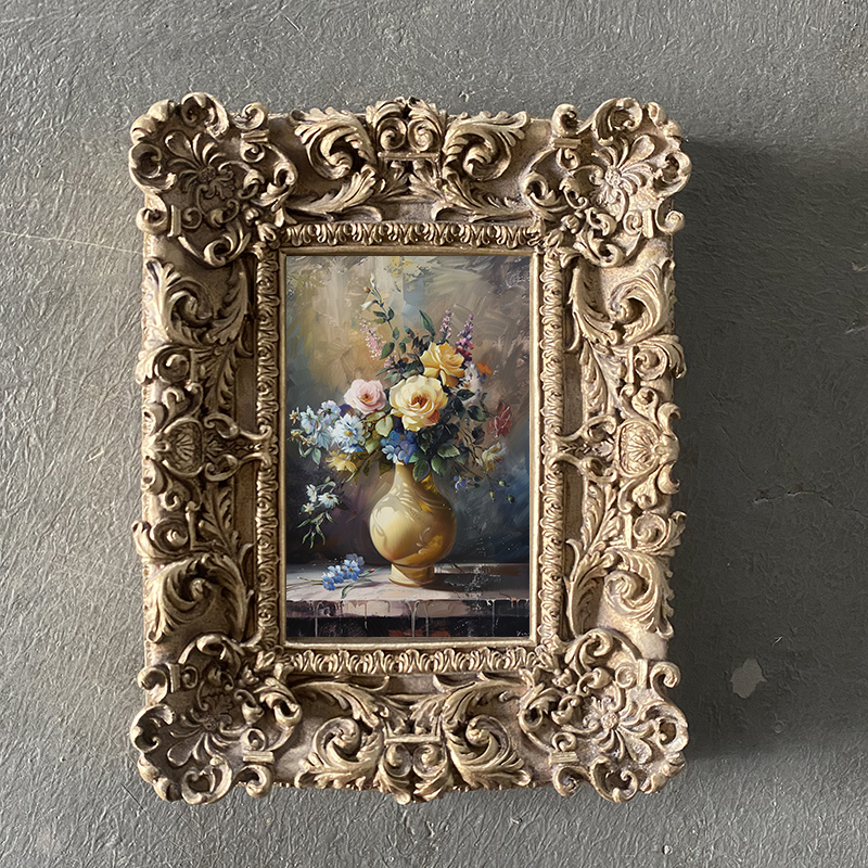 复古欧式vintage浮雕方形树脂相框画框家居摆件墙面装饰雕花壁挂图片