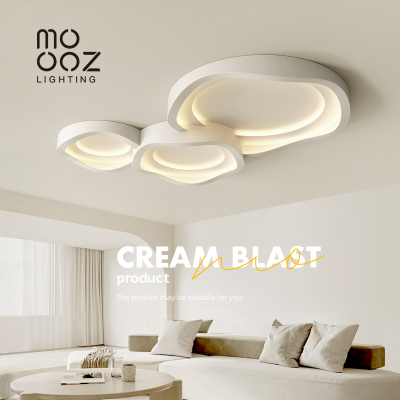 客厅主灯吸顶灯北欧现代简约大气高级感广东中山全屋套餐组合灯具