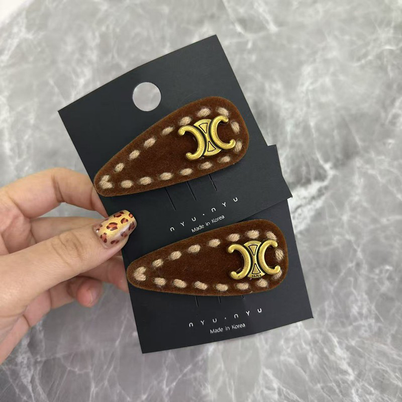 复古丝绒水滴bb夹凯旋门发夹边夹侧边刘海夹顶夹碎发夹夹子头饰