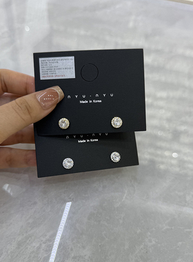 爆闪锆石耳钉2025新款爆款高级感小巧精致纯银针时尚百搭耳环耳饰