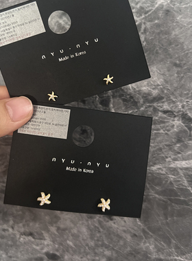 韩国东大门简约海星珍珠耳钉女纯银针小巧精致养耳洞耳环独特耳饰