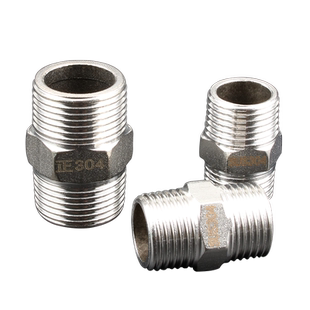 不锈钢外丝直接304双外丝对丝铜接头4分6分内接变径延长加厚配件