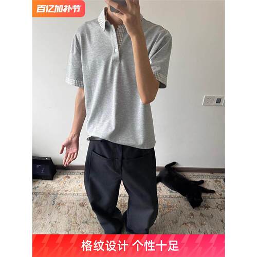 MANUSCRIPT假两件格纹ol