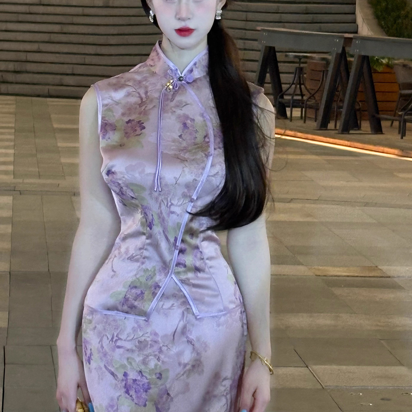 国风新中式旗袍两件套珠光宝气