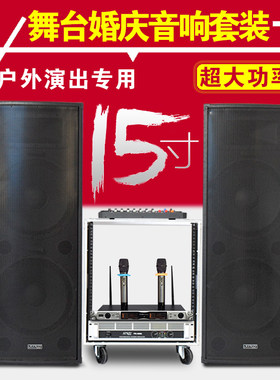 辛梓双15寸无源音箱木质重低音