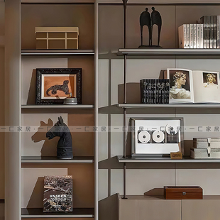 一匚 现代黑白马首首饰盒抽象组合摆件 样板间酒店客厅书房饰品