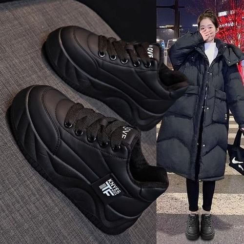 久站不累脚软底工作鞋女全黑色厨房上班鞋防滑防水通勤百搭小黑鞋