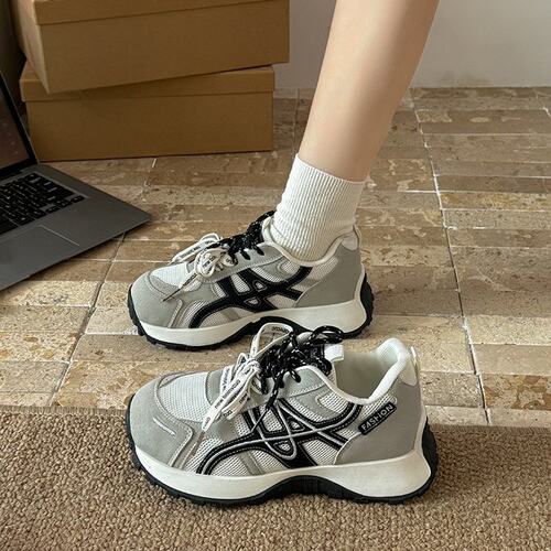 厚底小蛮腰老爹鞋女2026新款休闲运动鞋显脚小阿甘鞋轻便增高女鞋