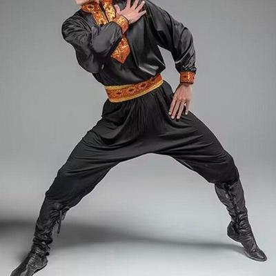 维吾尔族舞蹈演出服男装表演艺考