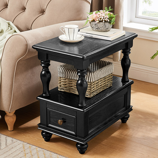 沙发旁边的边柜实木客厅边几床头小边几边桌侧边柜置物架收纳桌