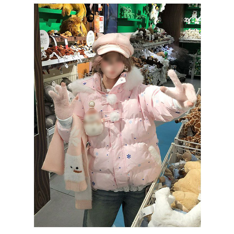 秋冬季温柔甜妹感雪人魔术贴毛领连帽棉服外套+撞色围巾两件套装,女装/女士精品,棉衣/棉服,淘宝优惠券,粉丝福利购,淘宝优惠卷