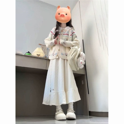 提花针织毛衣开衫外套