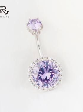 S925纯银肚脐钉脐环肚脐环性感女神韩国穿刺肚钉脐钉女防过敏戏灵