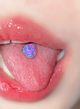 戏灵澳宝舌钉欧美性感人体穿刺辣妹舌头钉高品质防过敏宝石舌环女