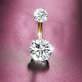 钛合金穿刺辣妹女短针真钛钢防过敏肚脐环性感女神肚脐钉女网红