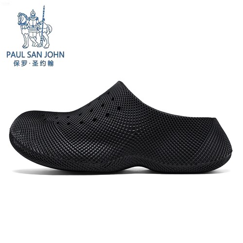PAUL SAN JOHN【3D打印】夏季科技一脚蹬男鞋拖鞋镂空情侣款潮流