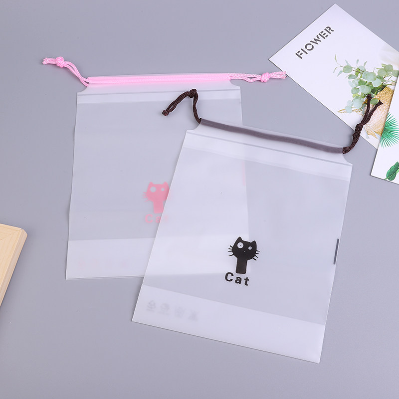 卡通棕熊袜子束口袋打底裤包装袋创意便携旅行收纳袋鞋套抽绳定制