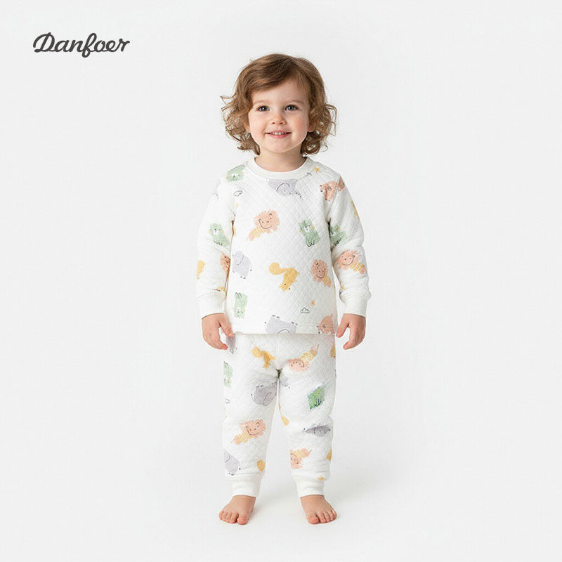 儿童纯棉套装秋冬保暖夹丝棉婴儿秋衣秋裤分体两件套宝宝家居睡衣,童装/婴儿装/亲子装,家居服套装,淘宝优惠券,粉丝福利购,淘宝优惠卷