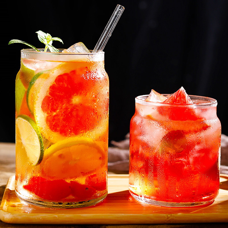 网红餐厅水果茶杯子ins大容量饮料果汁杯可乐杯沙冰饮料杯饮品杯