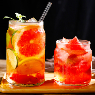网红餐厅水果茶杯子ins大容量饮料果汁杯可乐杯沙冰饮料杯饮品杯