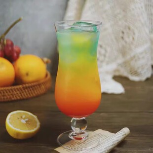 酒吧果汁杯飓风杯玻璃杯子高脚杯鸡尾酒杯长饮杯冷饮杯椰林飘香杯