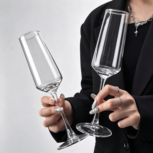 法式轻奢高脚杯香槟杯高级红酒杯