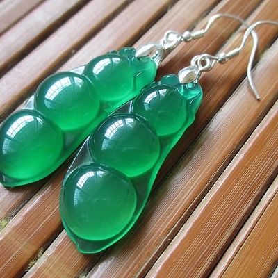 古风玛瑙绿玉髓纯银高级耳饰品