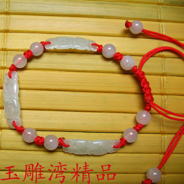 手链a货女款红绳节节高翡翠玉