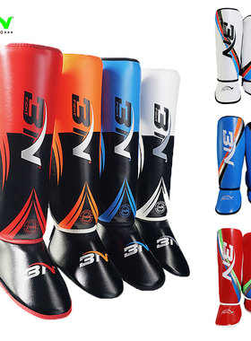BN搏击护腿 儿童拳击护腿板成人护小腿加厚3n护具散打泰拳护腿