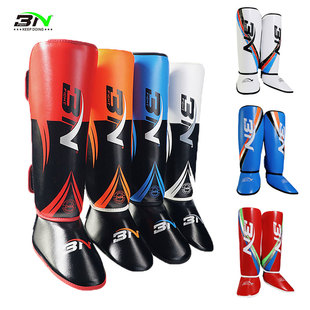 BN搏击护腿 儿童拳击护腿板成人护小腿加厚3n护具散打泰拳护腿