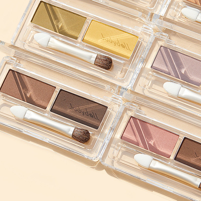 judydoll橘朵双色眼影盘哑光珠光大地色橄榄绿姜黄色裸妆少女正品