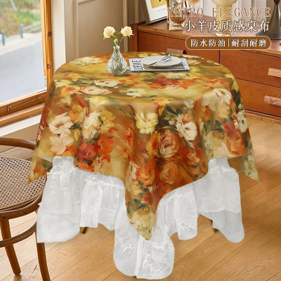 防水防油免洗桌布两件套