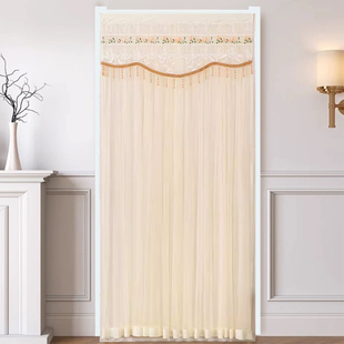 蕾丝门帘隔断帘挂帘窗帘防蚊隐私通用卧室免打孔装饰帘子2025新款