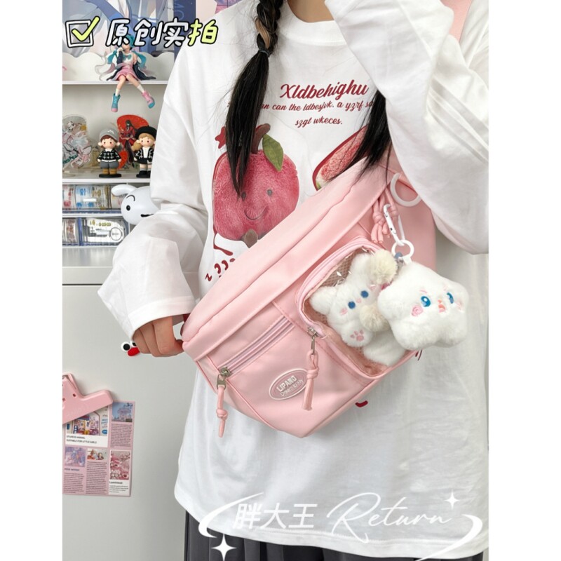 日系可爱少女斜挎包10CM透明扎包图片