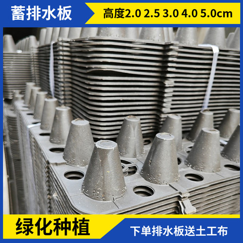 上海现货多种高度屋顶花园阳台种植阻根板工程疏水滤水板蓄排水板