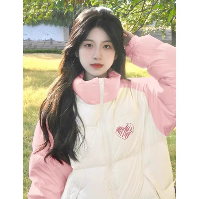 印花加厚棉衣加绒字母面包服