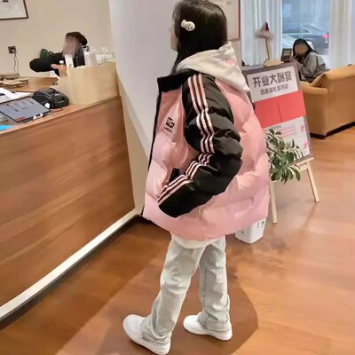 美式羽绒棉服女2024年新款冬季