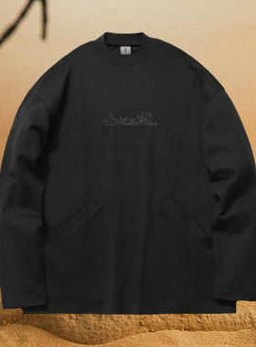 中国李宁正品成龙联名款 刺绣图案男子宽松运动休闲卫衣 AHSR269