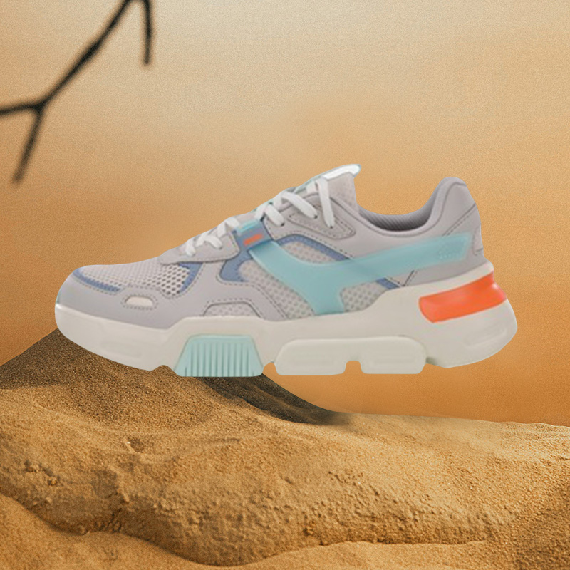 李宁休闲鞋男女新款MARK情侣复古时尚潮流透气运动鞋 AGLP048