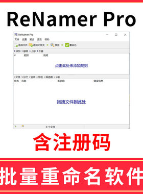 文件夹文件批量重命名软件工具一键改名ReNamer Pro 注册码