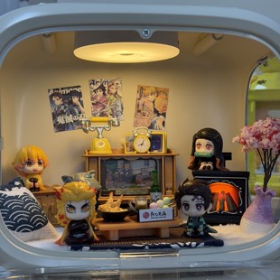 鬼灭之刃手办灶门炭治郎祢豆子周边车载蛋糕摆件公仔盲盒生日礼物