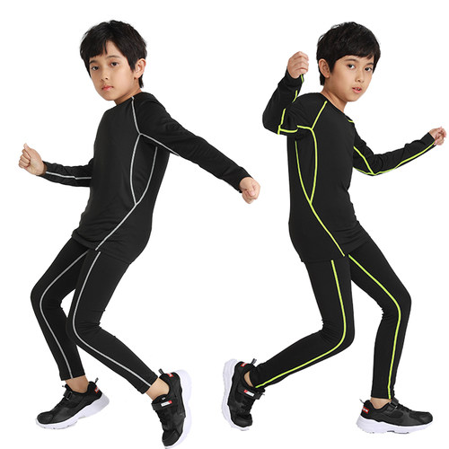 长袖紧身衣奋踏涤纶篮球儿童