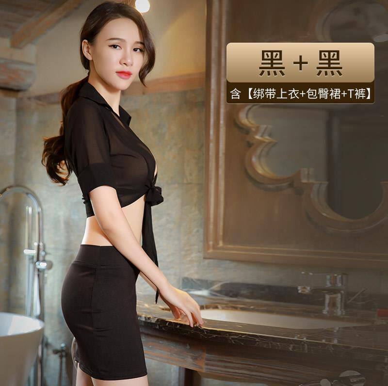 女角色扮演性感制服套装女秘书透视包臀修身装分体绑带弹力短裙装|ruв категории Женская одежда, костюм/студенты школьную форму/обмундирования, Другие костюм - от Buy2taobao.com для оказания профессиональной услуги покупки агента Taobao