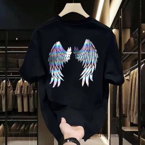 潮牌上衣春短袖恤男潮牌站衫欧洲宽松夏季打底Toversize帅痞