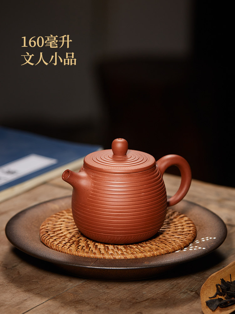 【仿古壶】重庆荣昌陶茶壶郭绍全纯手工巨轮壶陶壶家用泡茶器茶具